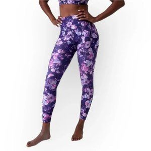 Athleta Salutation Stash Pocket II Printed Tight size 3X Purple Floral